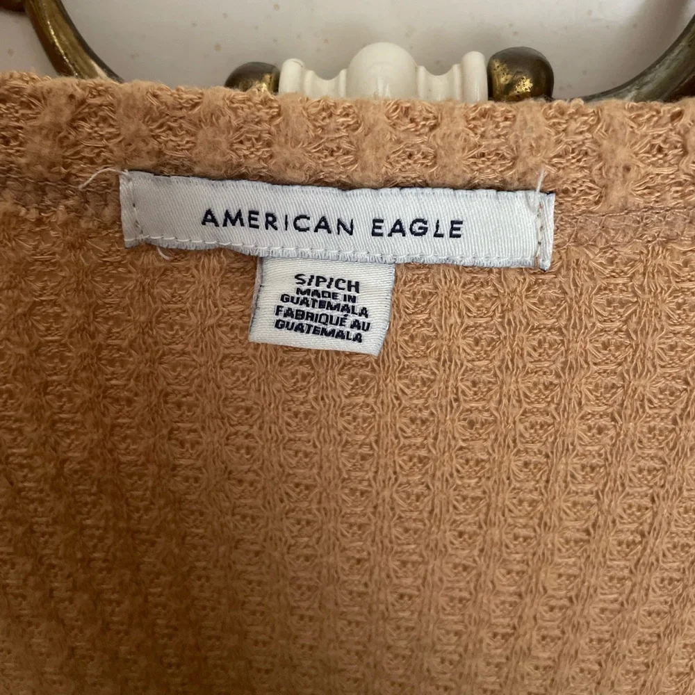 American Eagle Outfitters Tan Button-Up Shirt - Picture 3 of 4